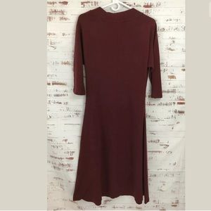 isabella bird Dresses - Isabella Bird Sweater Dress Faux Wrap Maroon isabella bird Dresses - Isabella Bird Sweater Dress Faux Wrap Maroon